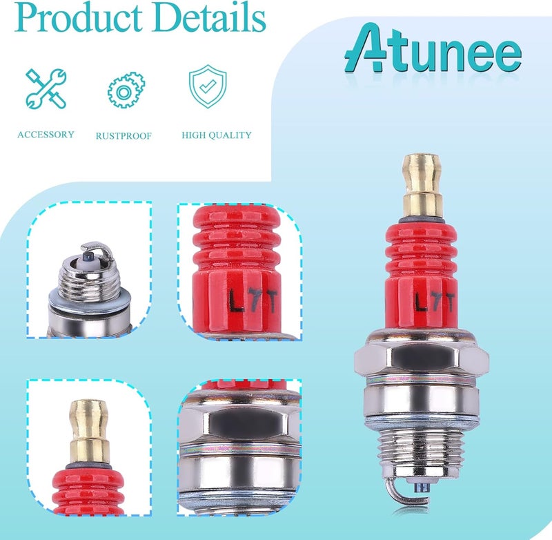 Atunee 10PCS L7T Spark Plug Replacement for 47CC 49CC 50CC 2-Stroke Engine and for NGK BPMR7A, Fits for Husqvarna Chainsaw Trimmer Lawn Mower Trimmer - Image 5